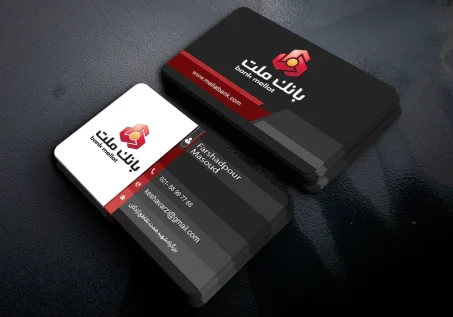 کارت ویزیت بانک ملت طرح مرداد - 1