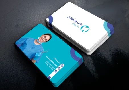 کارت ویزیت دندانپزشکی طرح مینا